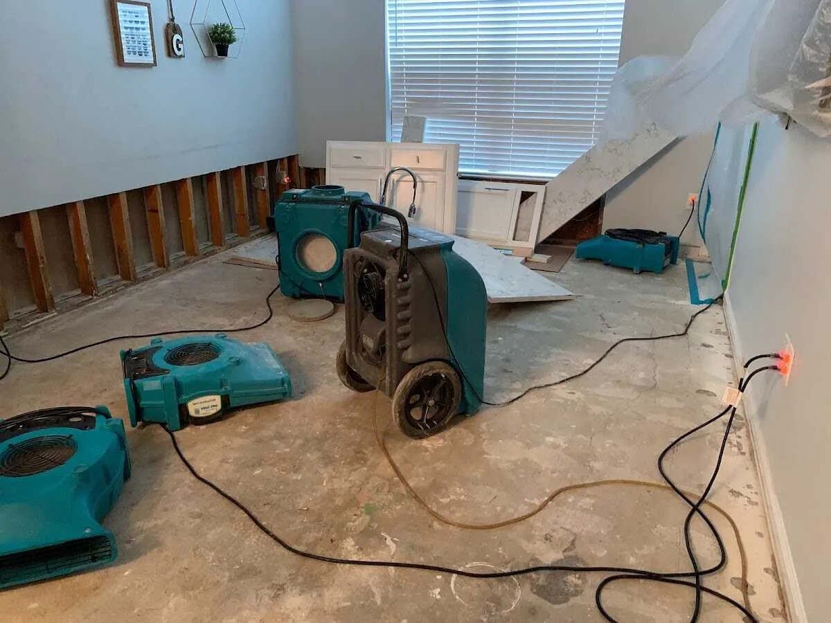 Dehumidifier in flood-cut room for Water Extraction & Removal in Indio